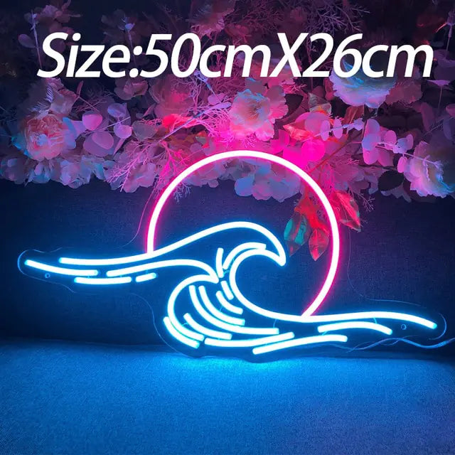 Neon Sign Mountain Flow Water Led Lamp