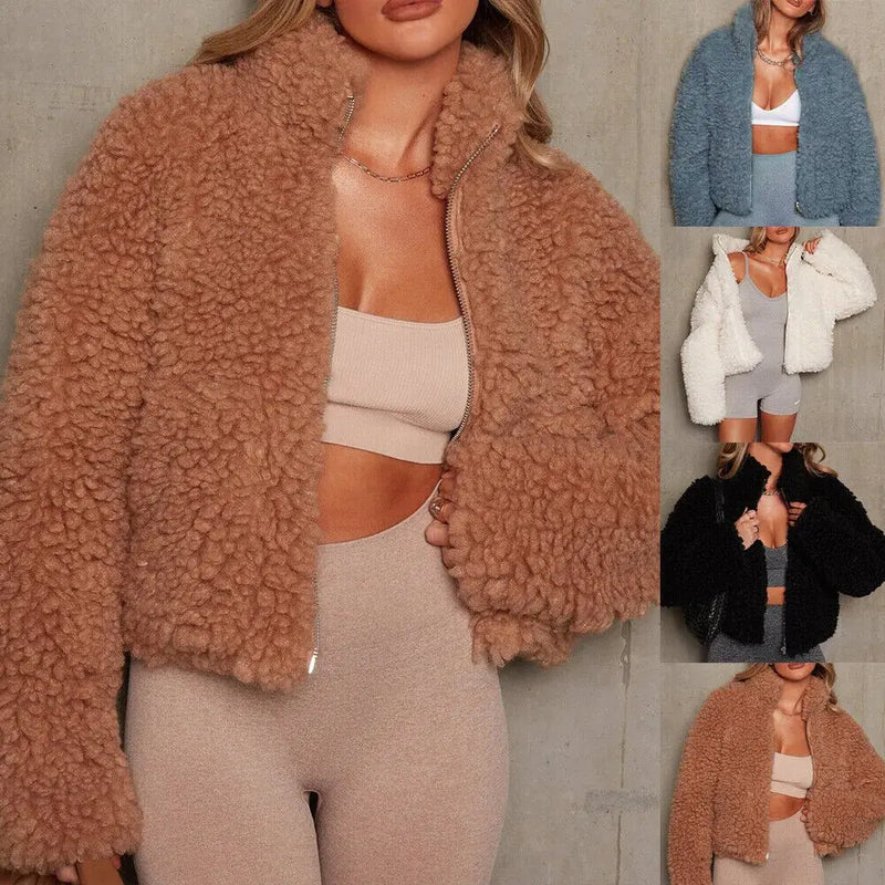 Winter Lamb Wool Coat Jacket