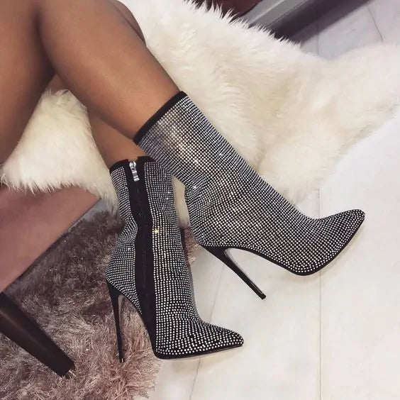 Ankle Strap Peep Toe High Heels