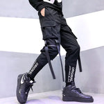 Men's Multi-Pocket Ribbon Cargo Pants Trousers