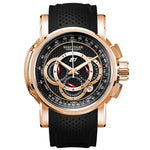 RT Luxury Leather Gear Strap Wristwatch