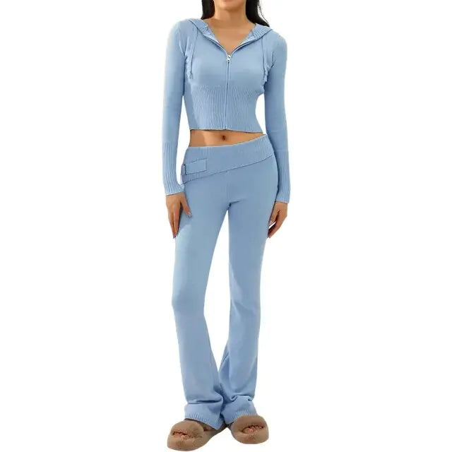 Spring Knitted Two Piece Set