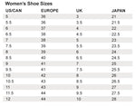 Rainbow Pride Canvas Sneakers Size Chart