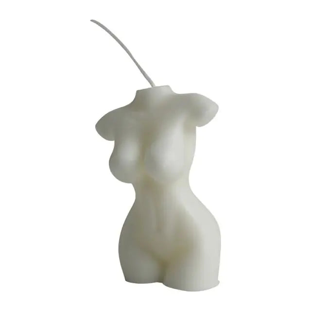 Body candle with artistic silhouette