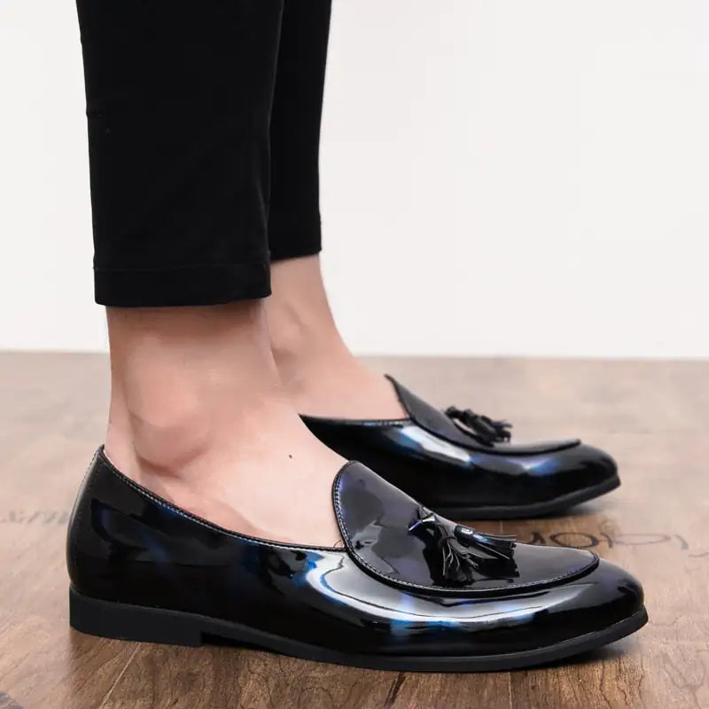 Il Lussone Italian Glossy Leather Loafers