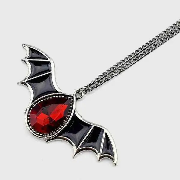 STOMART.CO.UK Vampire Bat Crystal Necklace Bat Necklace Crystal Vampire Bat Necklace Necklace Vampire Bat Necklace Free Text