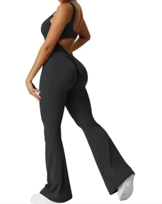 Flattering Flare Fitness Jumpsuit for Active Women