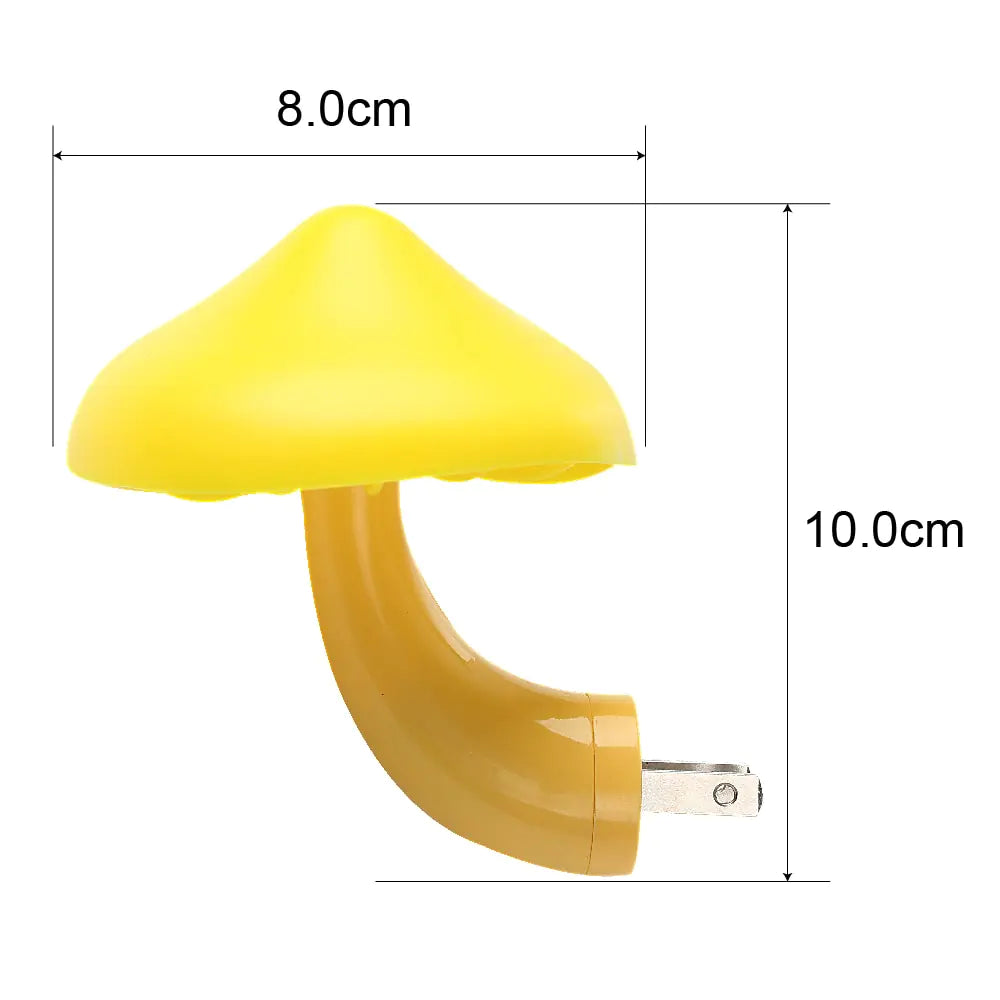 Motion Sensor Mushroom Night Light Socket Lamp