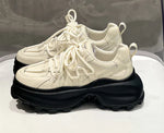 Lace-Up Muffin Thick Sole Sneakers for Women