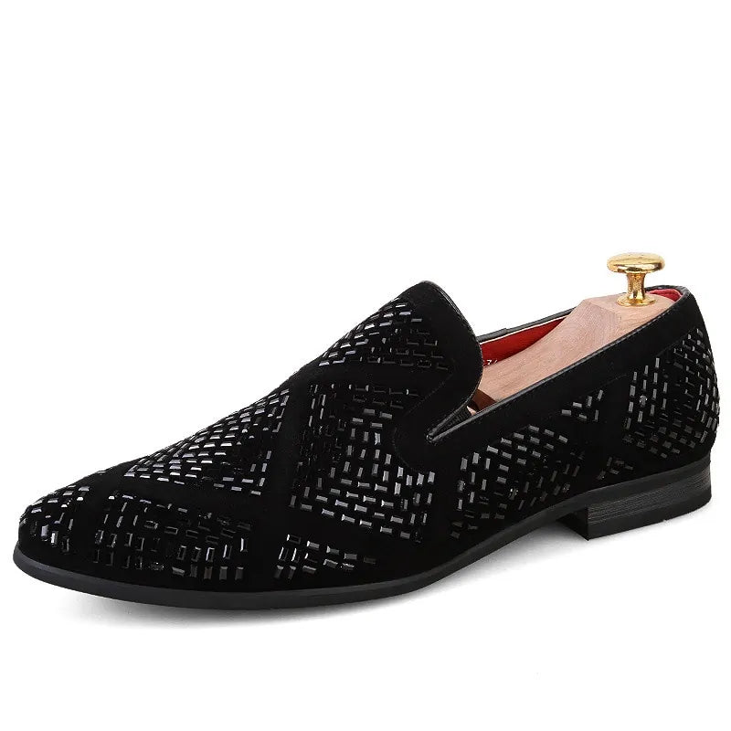 Men's Rhinestone Shining Loafer Shoes