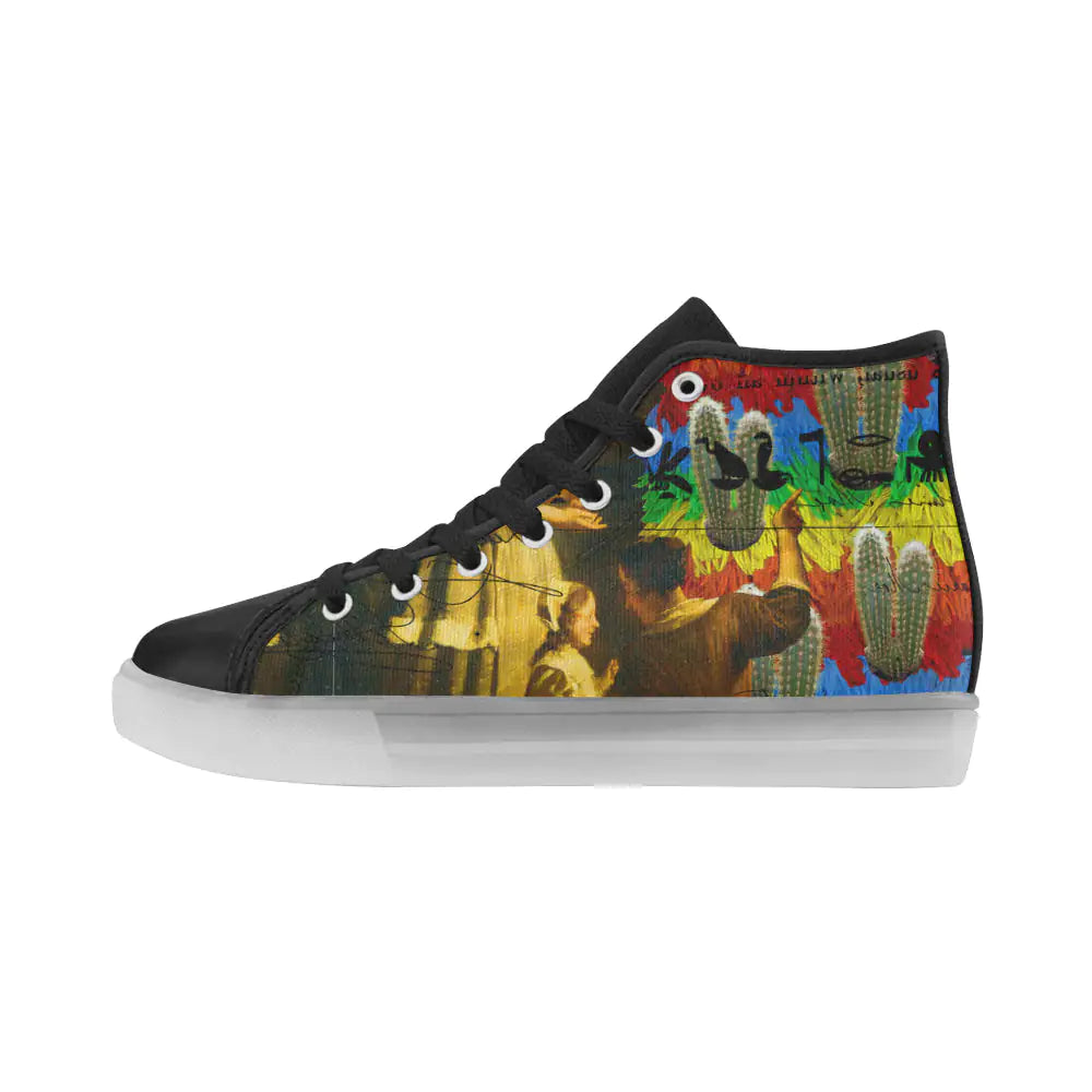 Bold and Vibrant: Rainbow Brush Sneakers