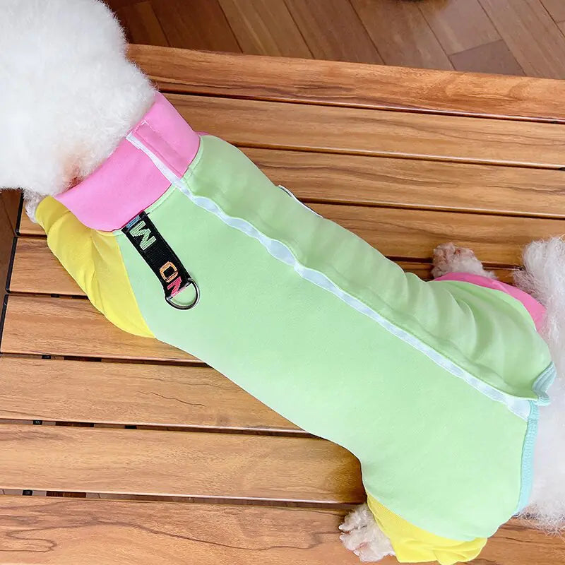 Thin Cotton Puppy Dog Jumpsuit Outfit