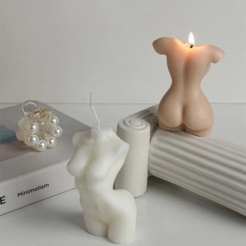 Unique body figure candle for relaxation"