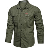 Men's Denim Solid Colour Long Sleeve Shirt