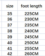 Women's Air Cushion Tennis Gym Sneakers Size Chart
