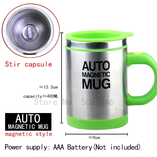 STOMART.CO.UK Automatic Self Stirring Magnetic Mug Kitchen Magnetic Mug Free Text