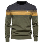 Cotton Sweater with Spliced Detailing