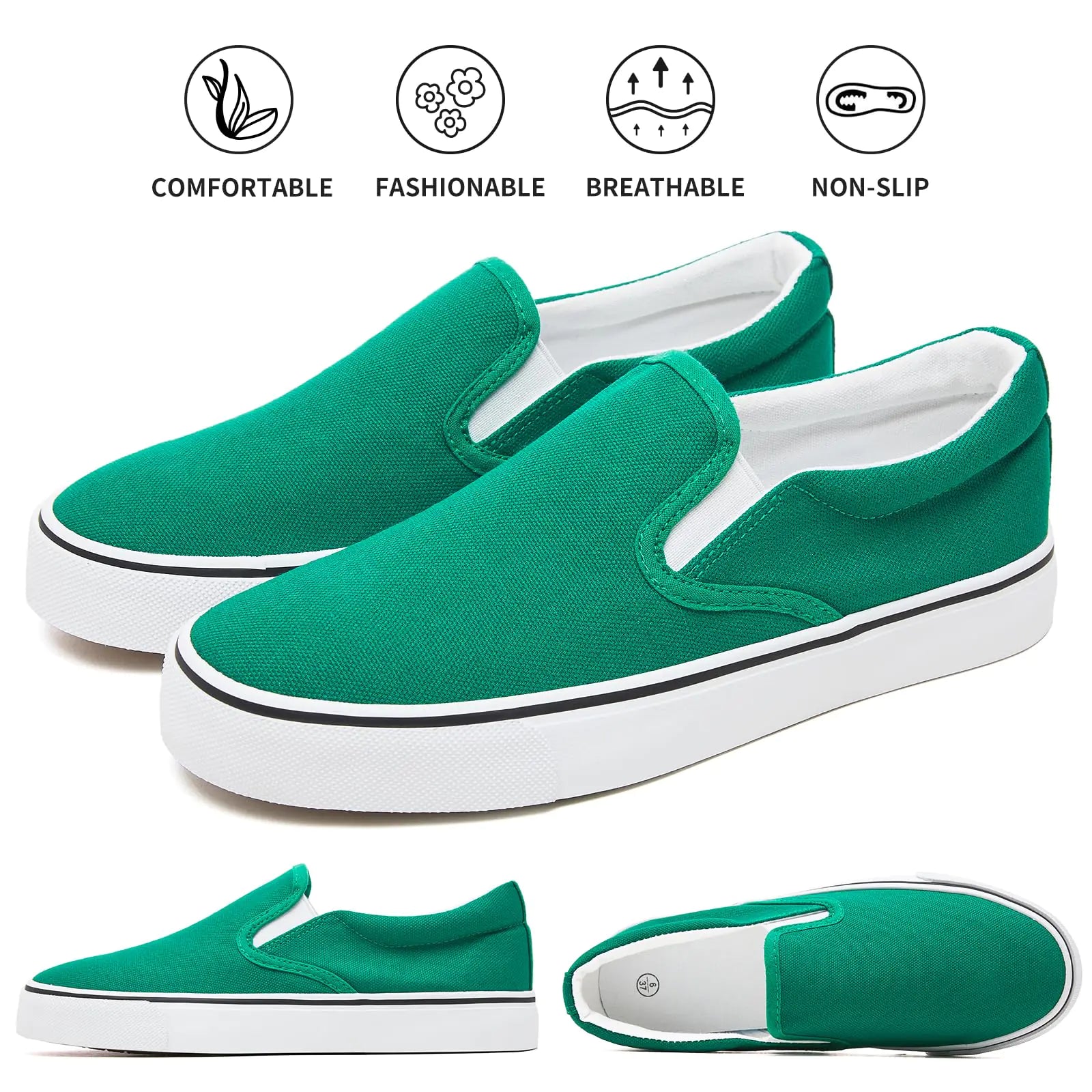 Women's Non-Slip Slip-On Canvas Sneakers