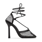 Lace-Up High Heels