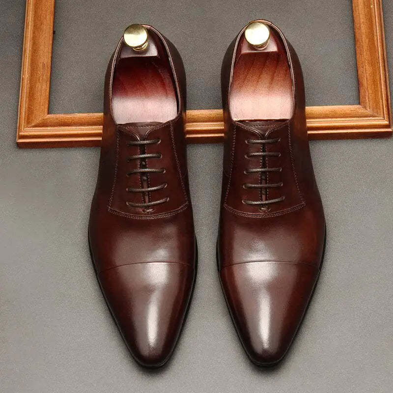 Luxury Red bottom Leather Oxford Shoes