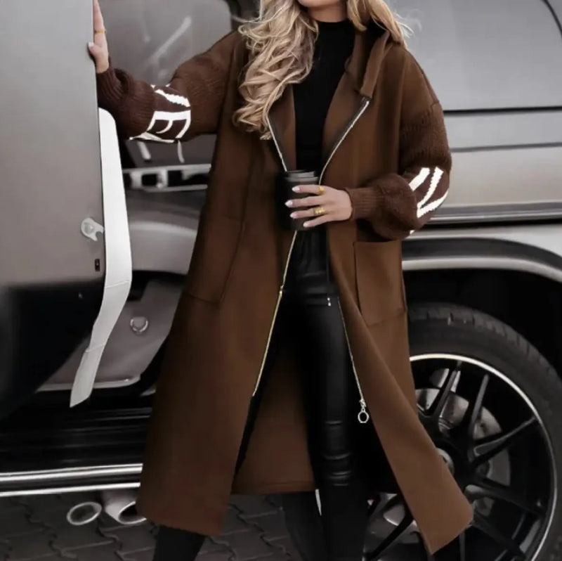 Stylish Mid-Length Hoodie Coat for Women