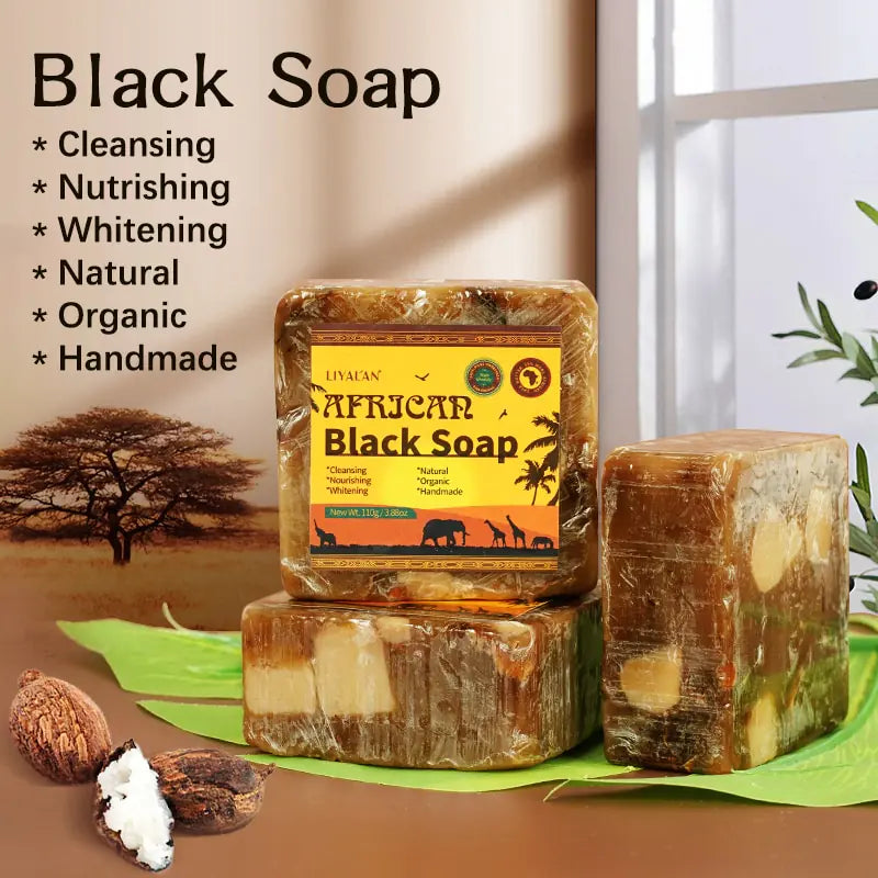 Organic Handmade African Black Soap Bar