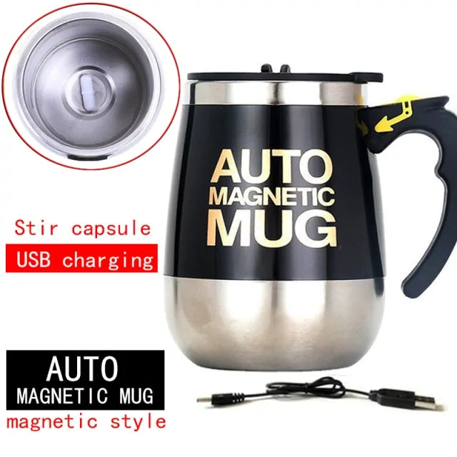 STOMART.CO.UK Automatic Self Stirring Magnetic Mug Kitchen Magnetic Mug Free Text